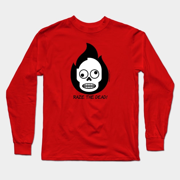 Zombie Hunter: Raze The Dead! Long Sleeve T-Shirt by Aaron Siddall